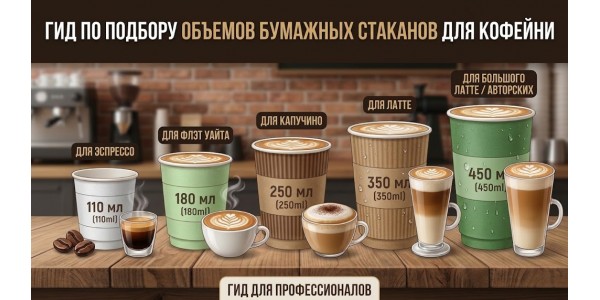 Как выбрать правильный объем стаканчика для кофейной карты