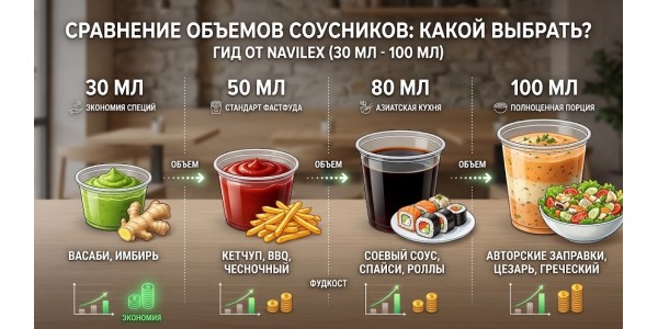 Правильный объем соусника: от соевого соуса до густого кетчупа